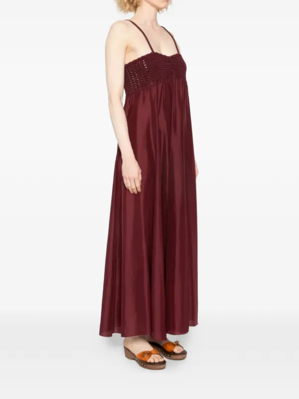 forte forte red dress Forte Forte satin-finish Gathered Dress | Red