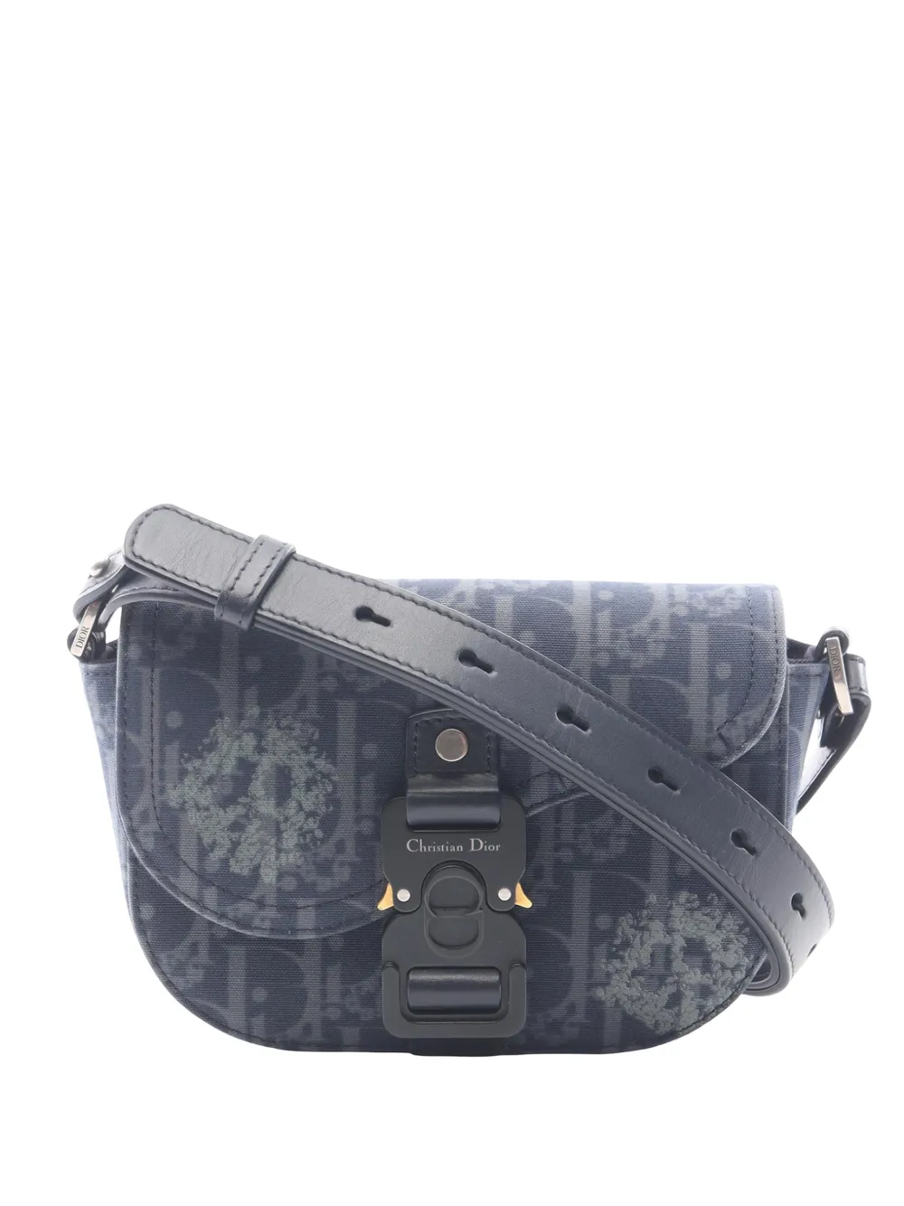 Christian Dior Pre-Owned 2010-2026 mini Oblique Tears Canvas-Kuriertasche - Blau