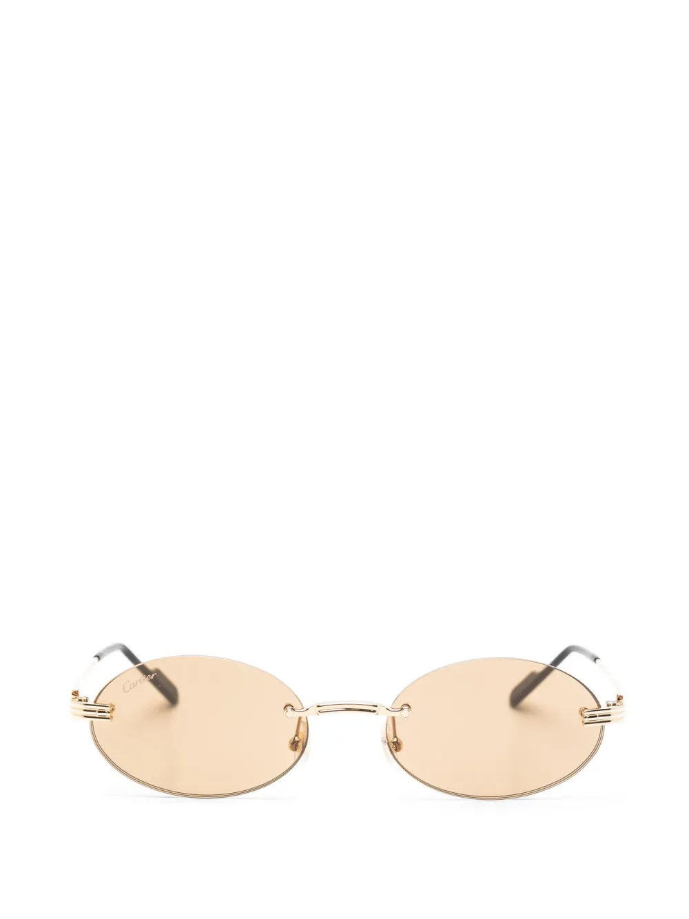 Cartier Eyewear rimless oval-frame sunglasses - Gold