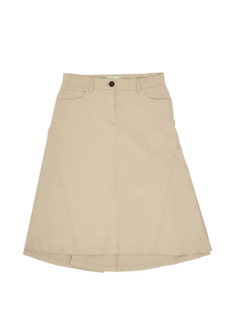 Fendi Kids FF logo-patch midi A-line skirt