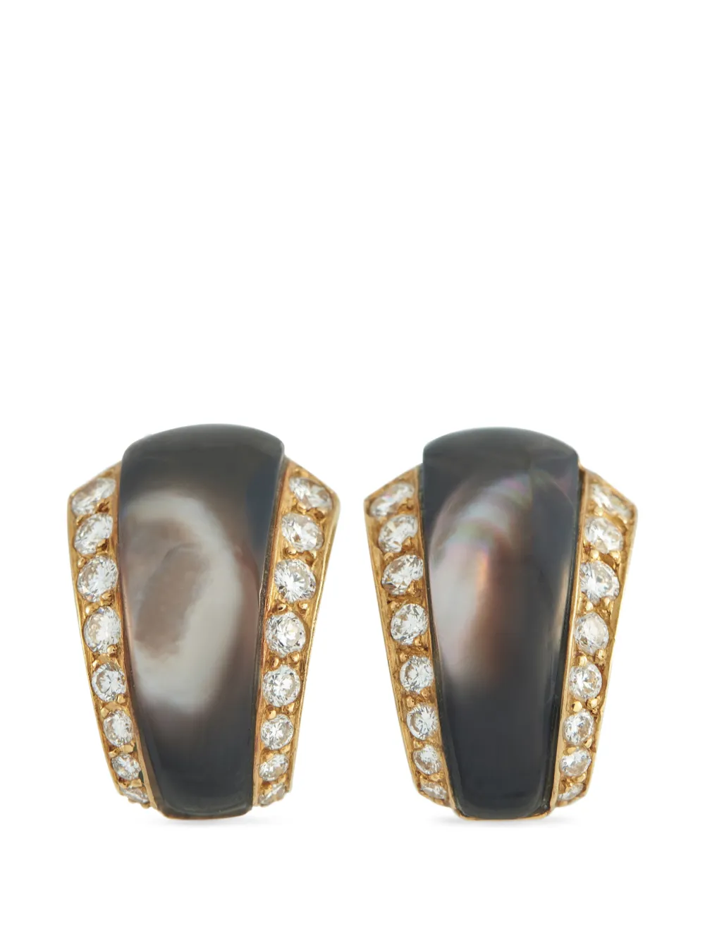 Van Cleef & Arpels Pre-Owned mother of pearl and diamond earrings - Oro