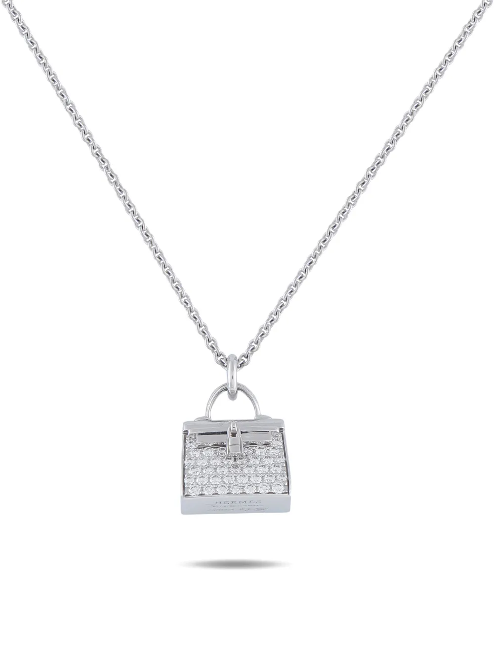 Hermès Pre-Owned Amulettes Kelly diamond necklace - Argento