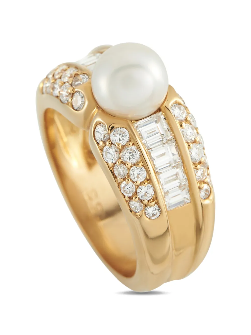 Cartier pearl and diamond ring - Gold