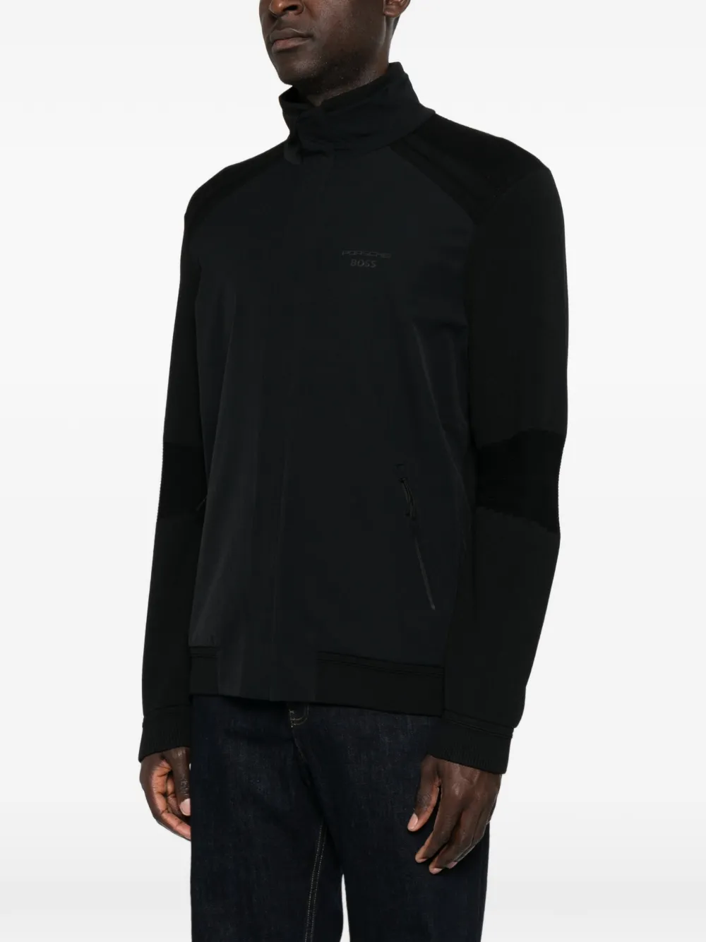 BOSS x Porsche Spirit sweater met ritssluiting Zwart