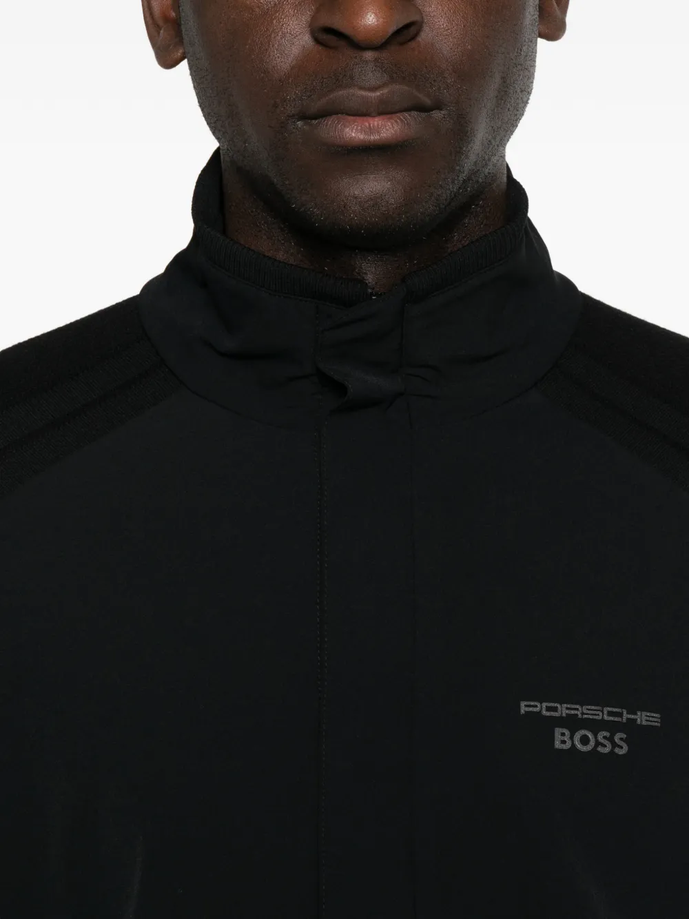 BOSS x Porsche Spirit sweater met ritssluiting Zwart