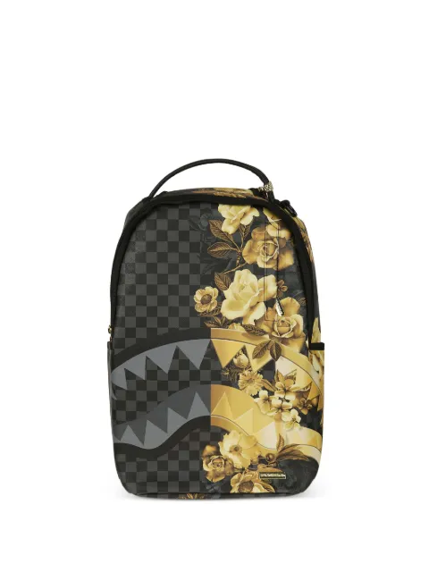 Sprayground floral-print checkered backpack