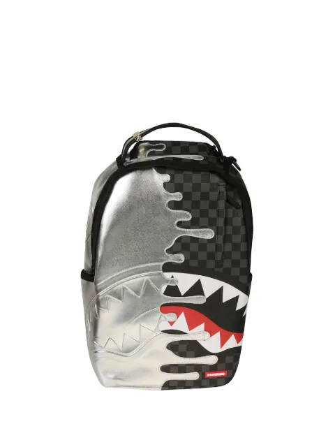 Sprayground checkered metallic-finish backpack