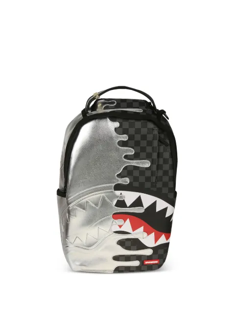 Sprayground checkered metallic-finish backpack