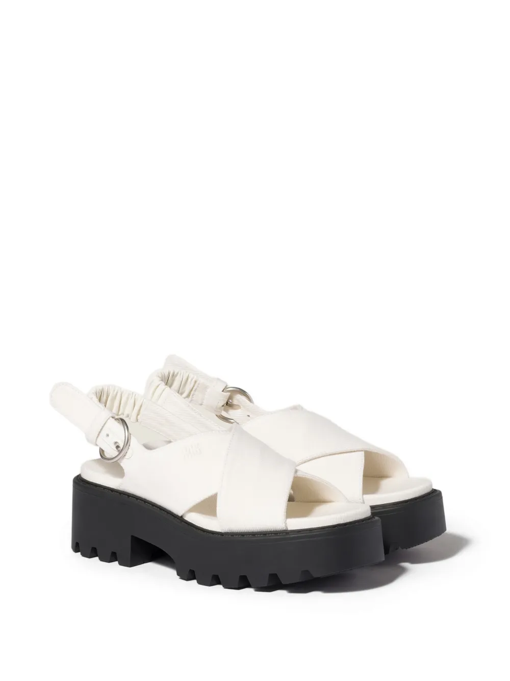 Miu Gabardine sandalen Beige