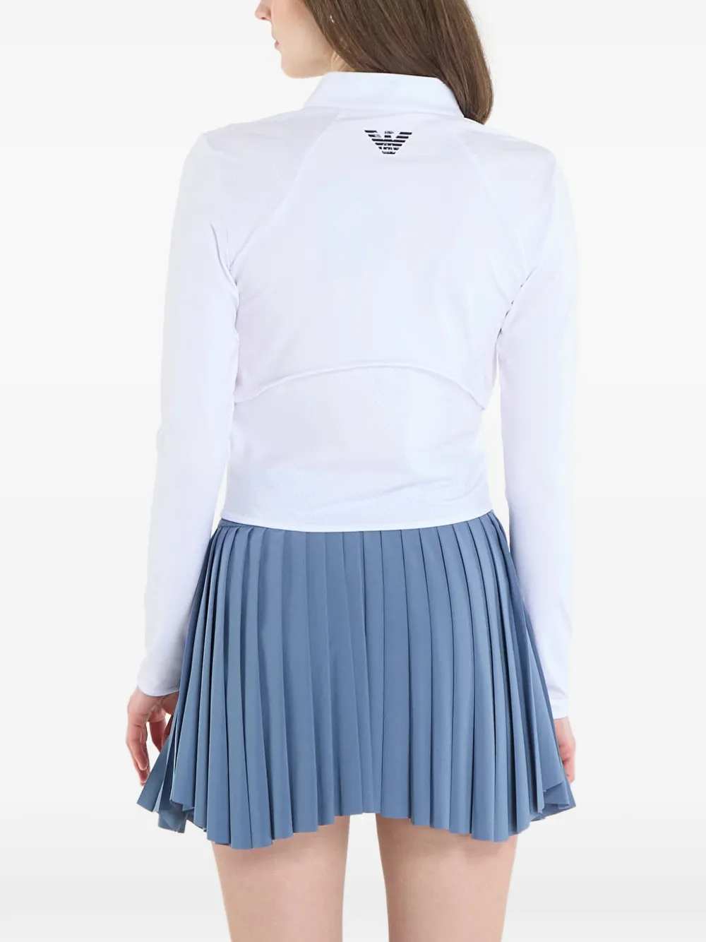 Ea7 Emporio Armani Sweater met logoprint en rits Wit