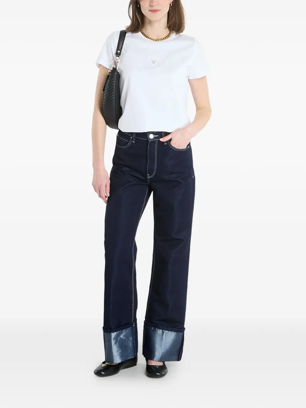 GUESS USA Jeans met omgeslagen cuffs Blauw