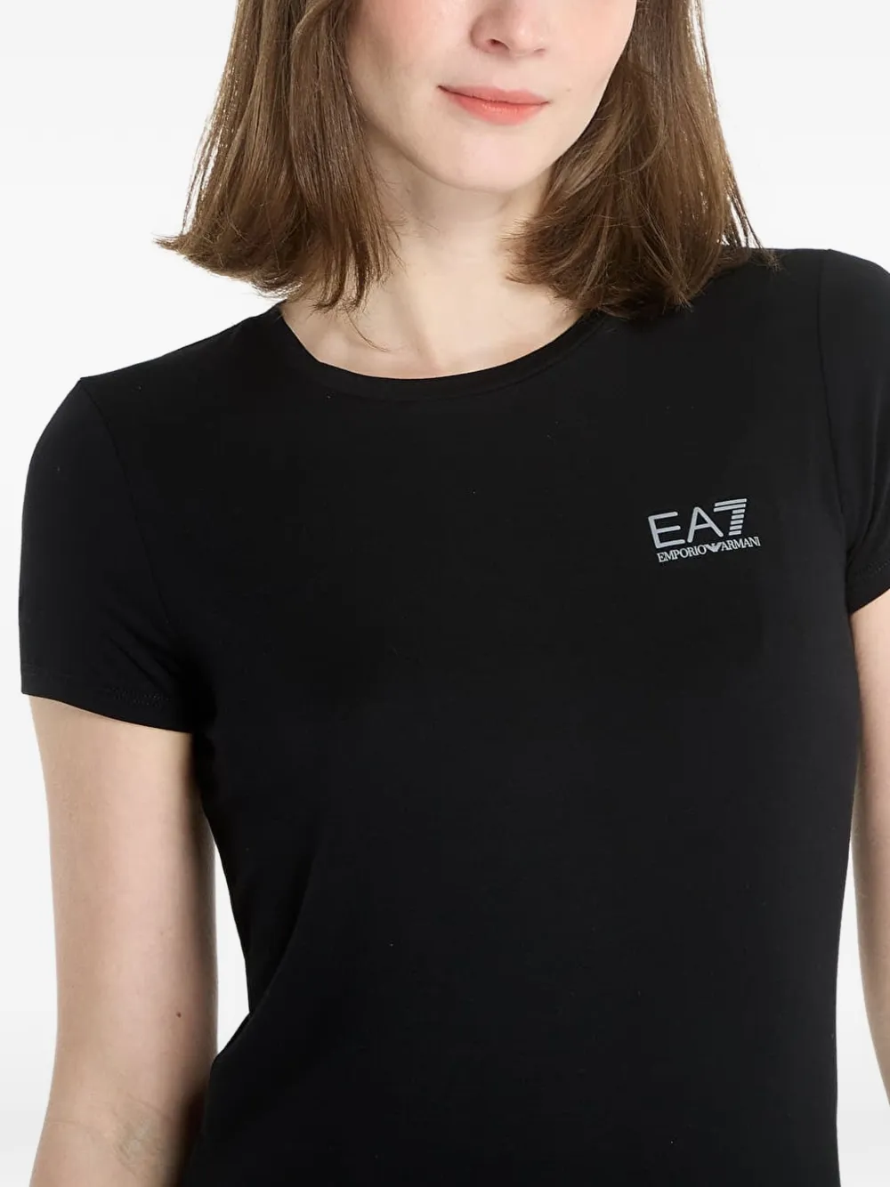 Ea7 Emporio Armani T-shirt met logoprint Zwart