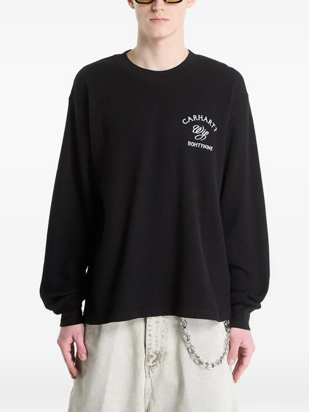 Carhartt WIP waffle-knit logo-print T-shirt - Nero