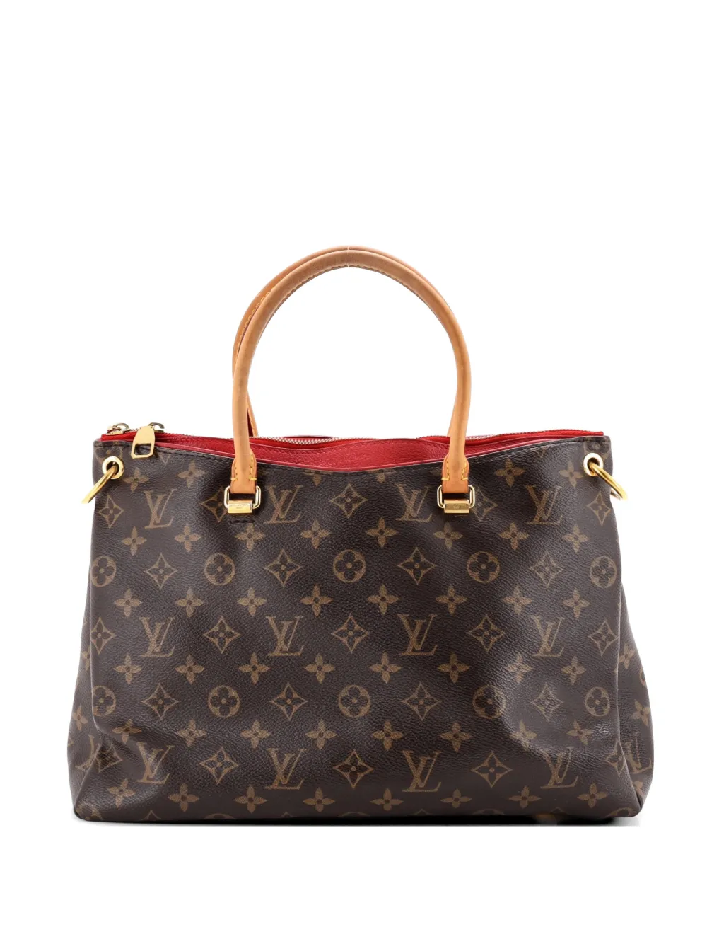 Louis Vuitton Pre-Owned Pallas Tote Monogram Canvas with Leather shoulder bag - Marrone