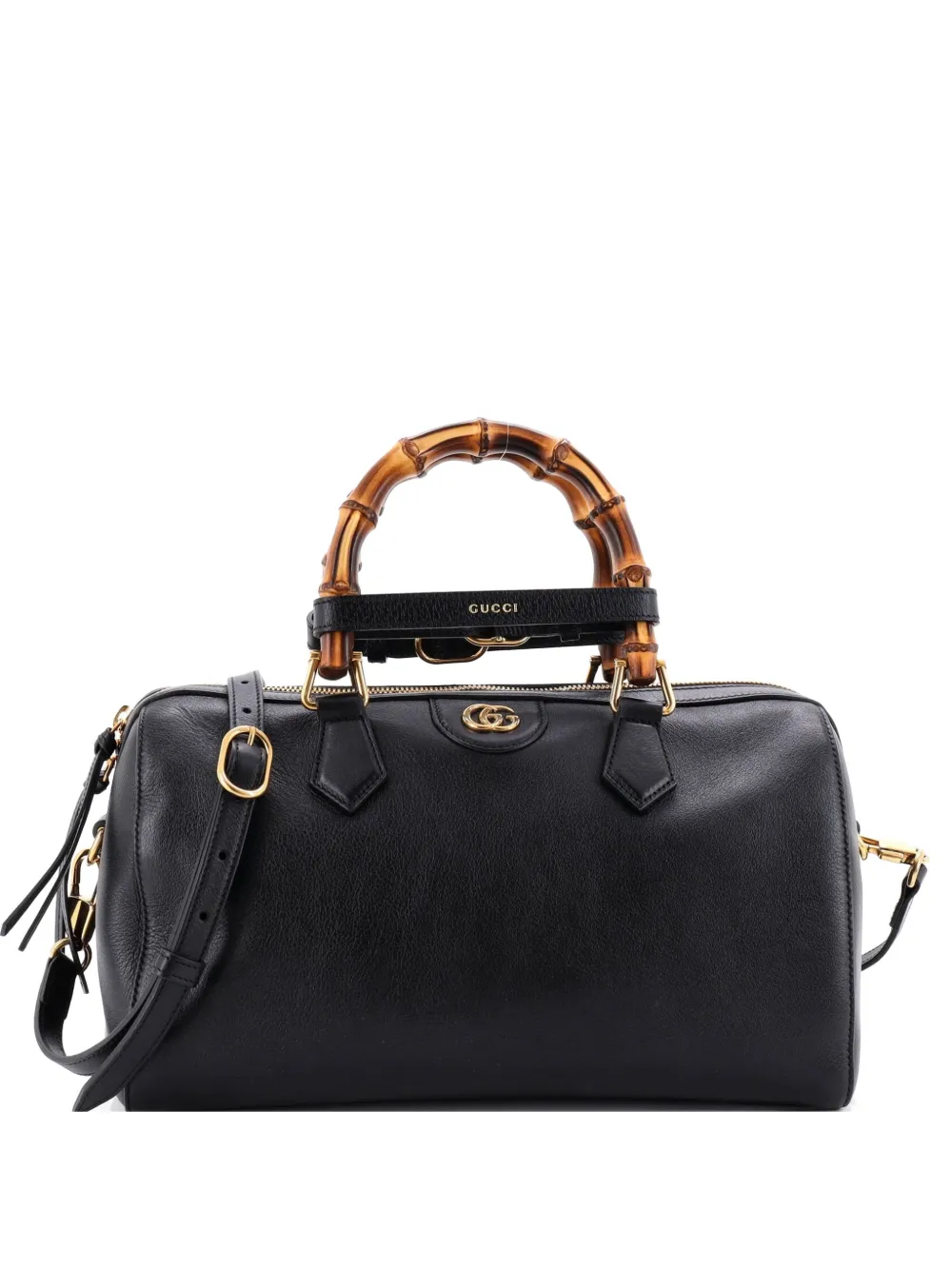 Gucci Pre-Owned Diana NM Bamboo Handle Boston Bag Leather handbag - Nero