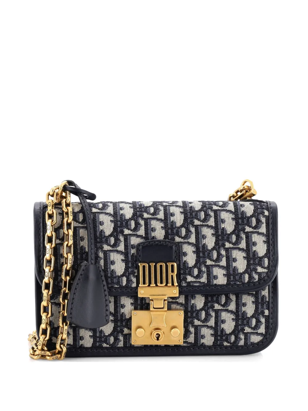 Christian Dior Pre-Owned Dioraddict Flap Bag Oblique Canvas Medium shoulder bag - Blu