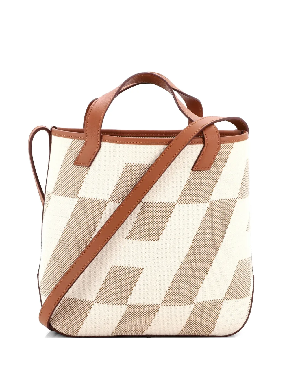 Hermès Pre-Owned Cabas H en Biais Tote Canvas with Leather 27 shoulder bag - Brown