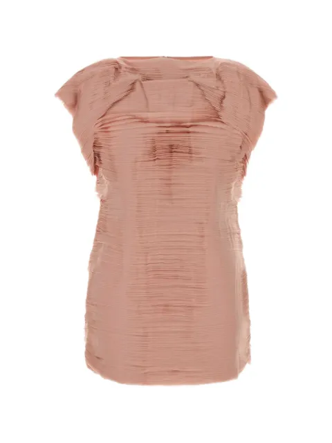 Jil Sander vestido corto con bordes deshilachados