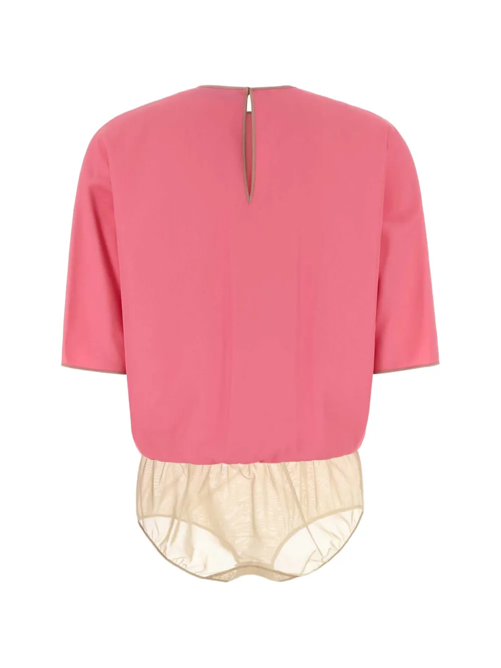 FENDI Body met geborduurd logo en korte mouwen - Roze