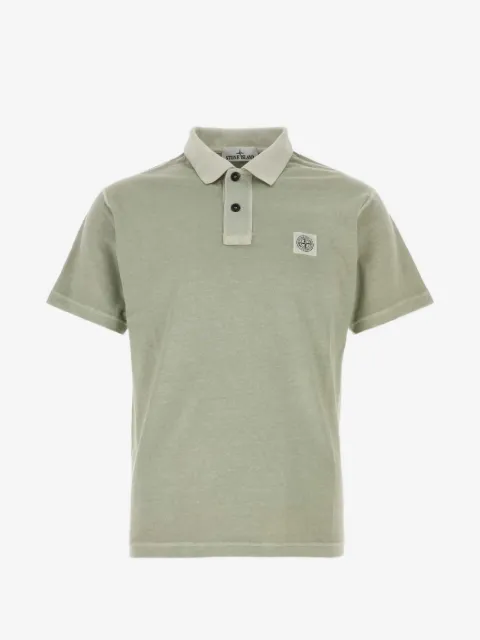 Stone Island 2200013 organic cotton jersey 'Fissato' effect polo
