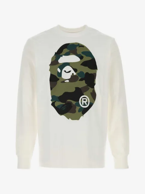 A BATHING APE® t-shirt manches longues à imprimé camouflage