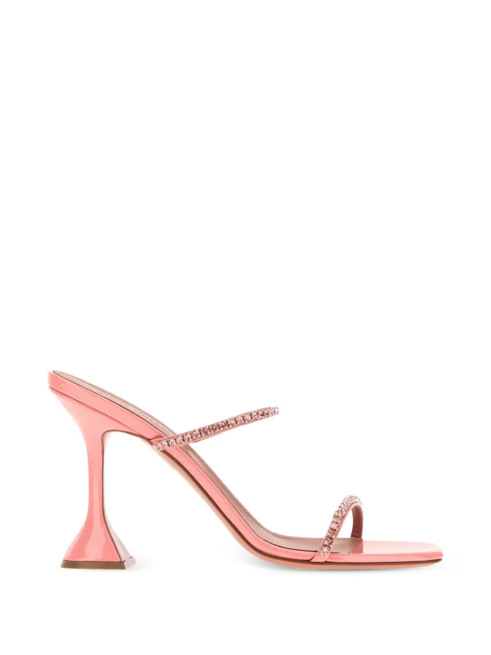 Amina Muaddi Gilda 70 crystal-embellished mules Roze