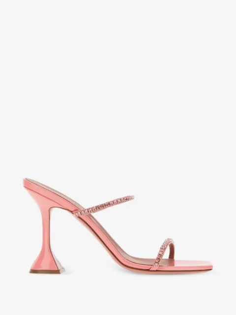 Amina Muaddi Gilda 70 crystal-embellished mules