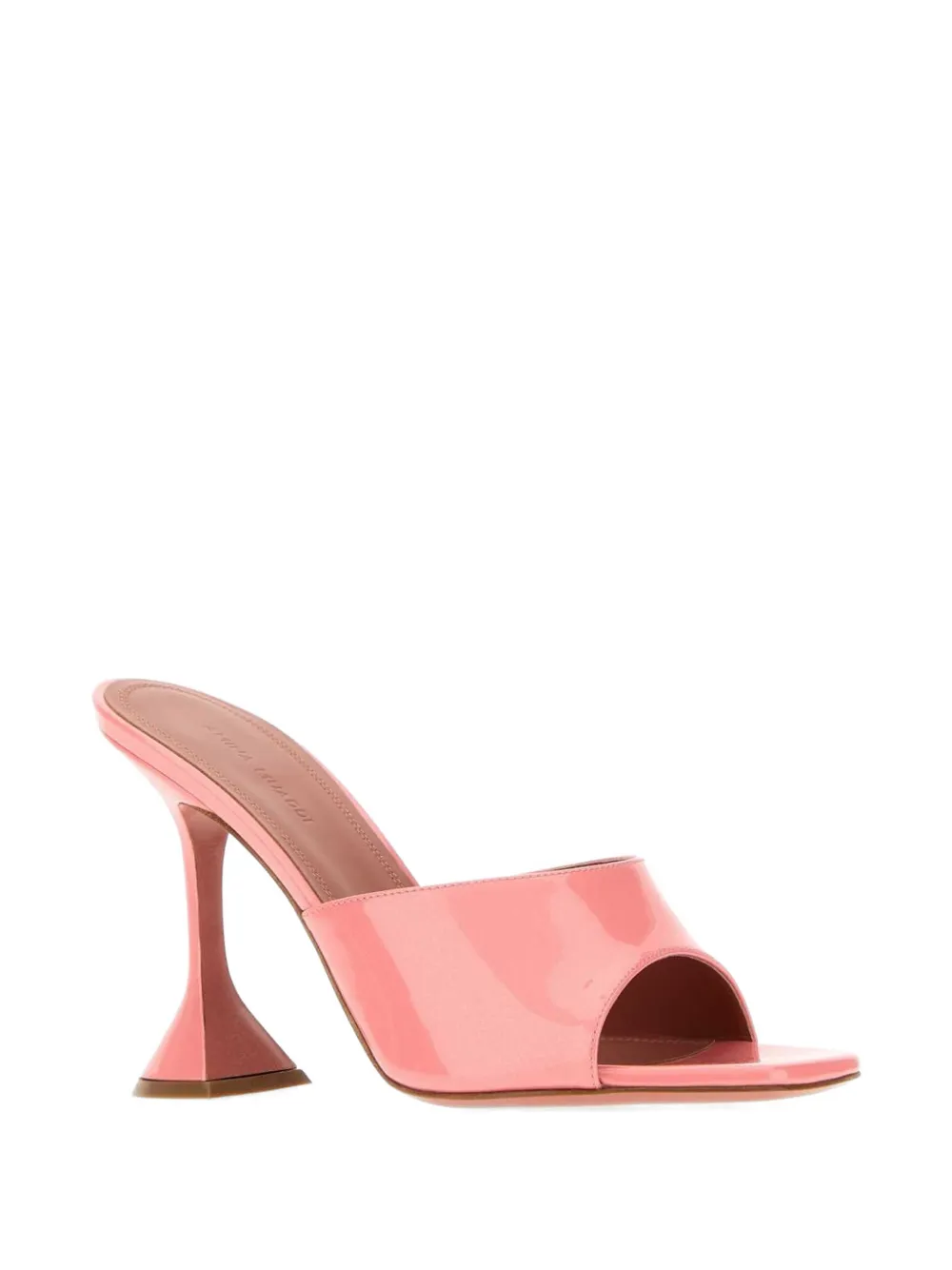 Amina Muaddi Lupita patent leather mules Roze