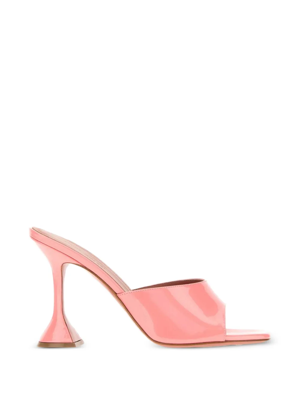 Amina Muaddi Lupita patent leather mules Roze