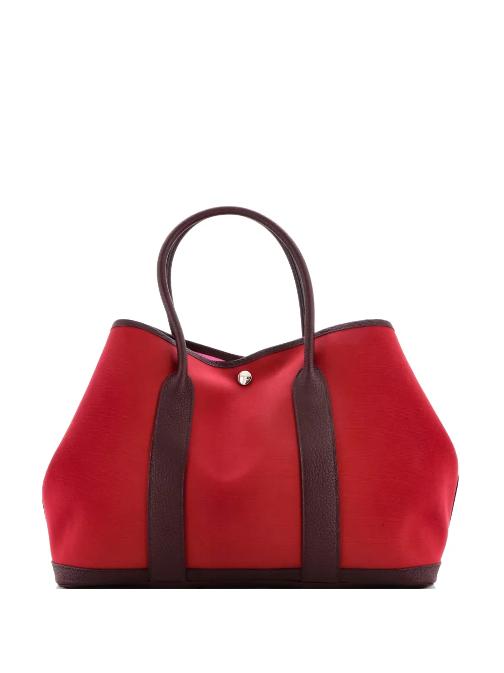 Hermès Pre-Owned Garden Party Toile and Leather 36 tote bag - Red