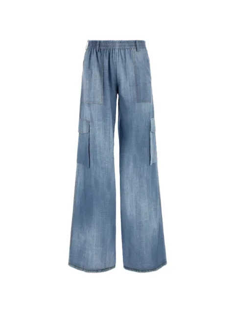 Ermanno Scervino chambray cargo wide-leg jeans