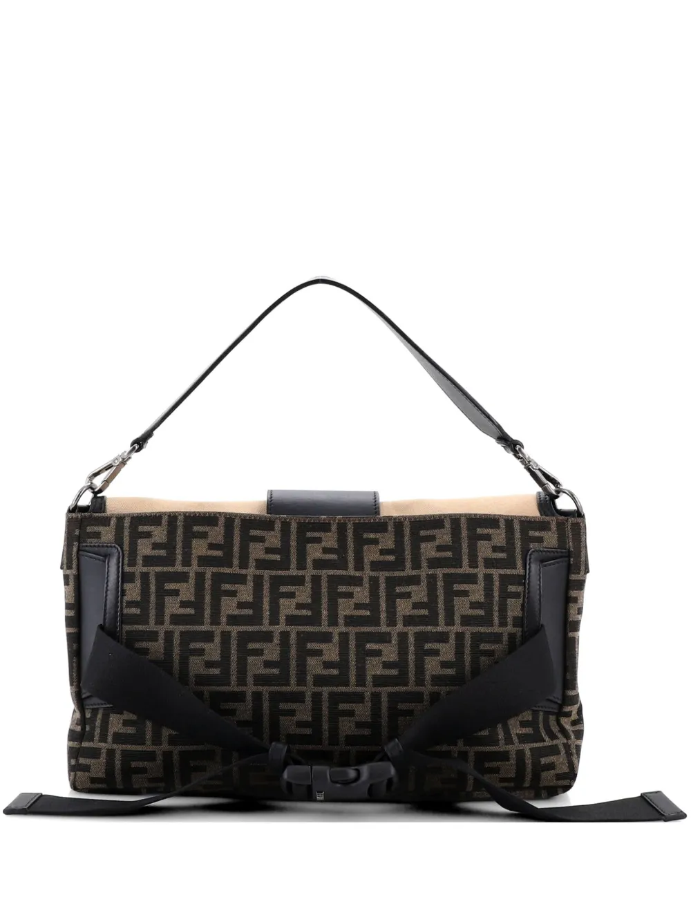 Fendi Pre-Owned Baguette Convertible Belt Bag Zucca Canvas with Canvas and Leather Large shoulder bag - Marrone