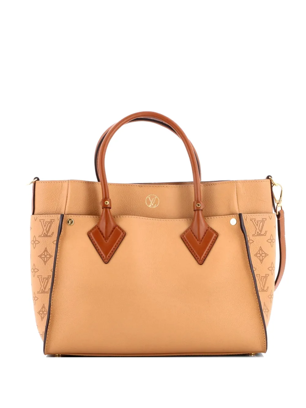 Louis Vuitton Pre-Owned On My Side Mahina Leather MM tote bag - Marrone