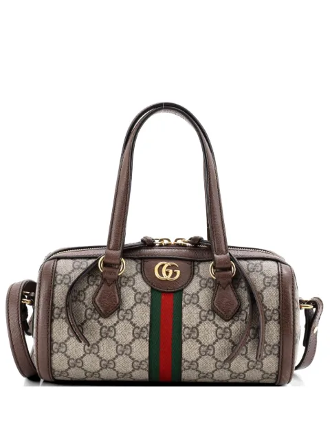 Gucci Pre-Owned bolsa satchel Ophidia Boston Bag GG Coated Canvas Small