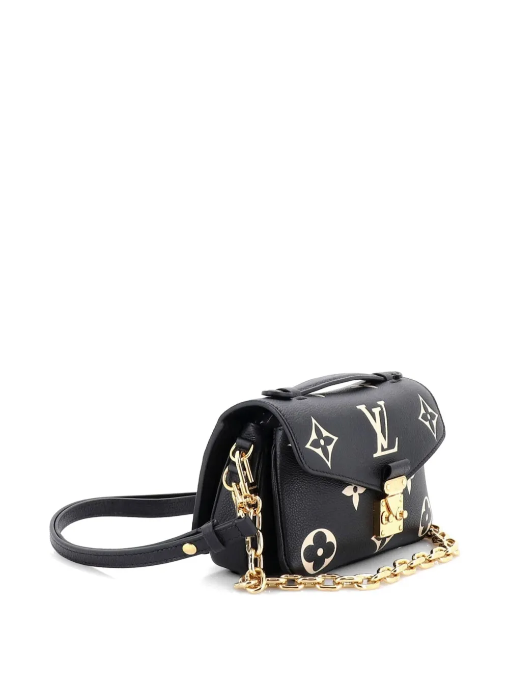  Louis Vuitton Pre-owned Sac Porté épaule Pochette Metis Bicolour Monogram Empreinte Giant East West - Noir 
