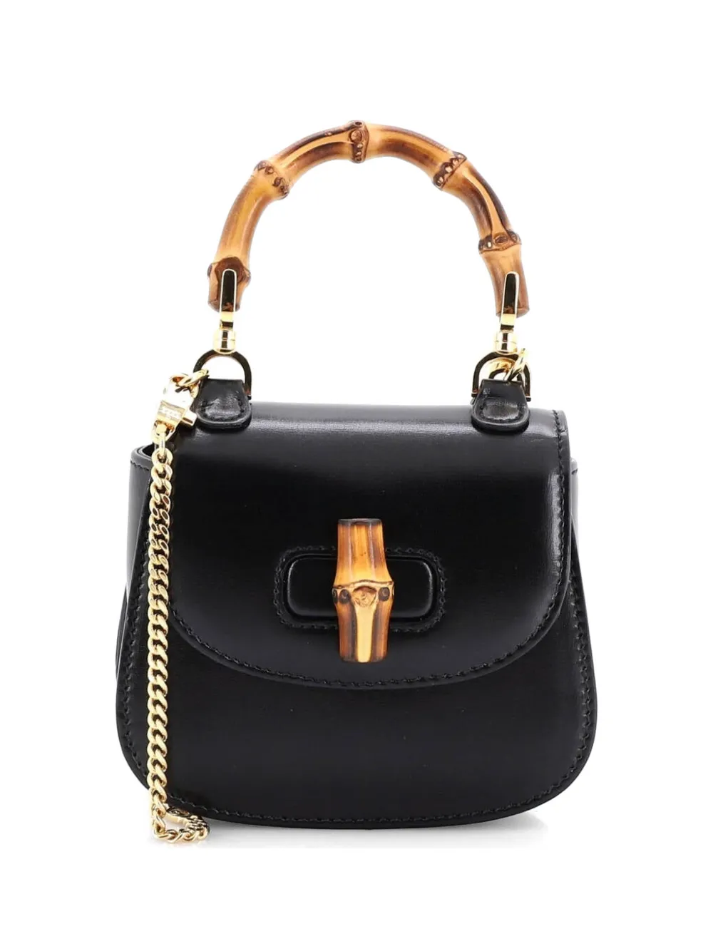 Gucci Pre-Owned Borsa a tracolla Bamboo 1947 - Nero