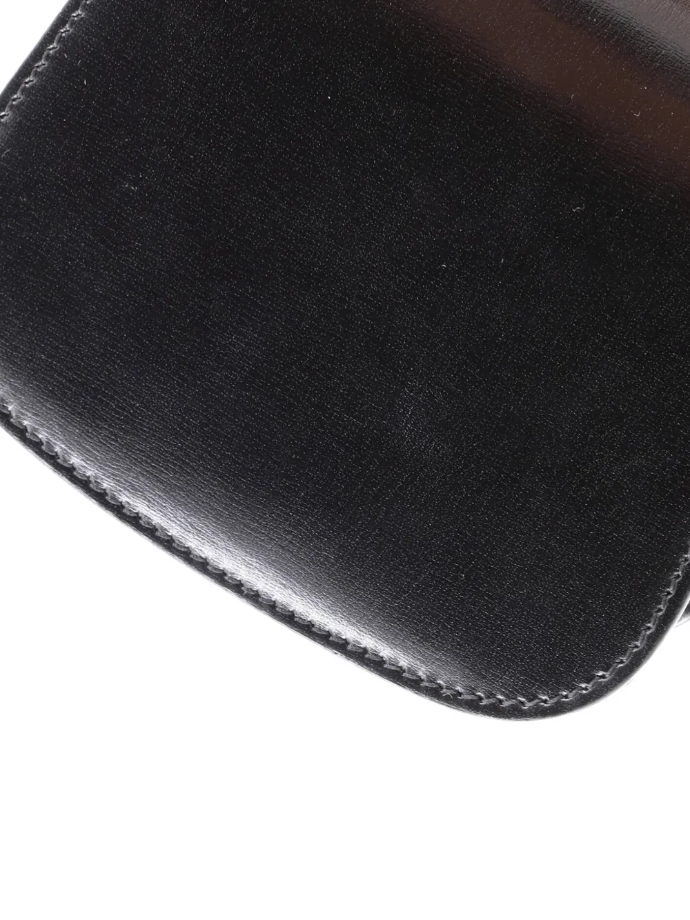 Gucci Pre-owned Bamboo 1947 Top Handle Bag Leather Super Mini Crossbody Bag in Black, view 5