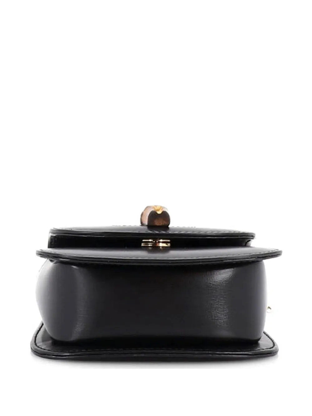 Gucci Pre-owned Bamboo 1947 Top Handle Bag Leather Super Mini Crossbody Bag in Black, view 4