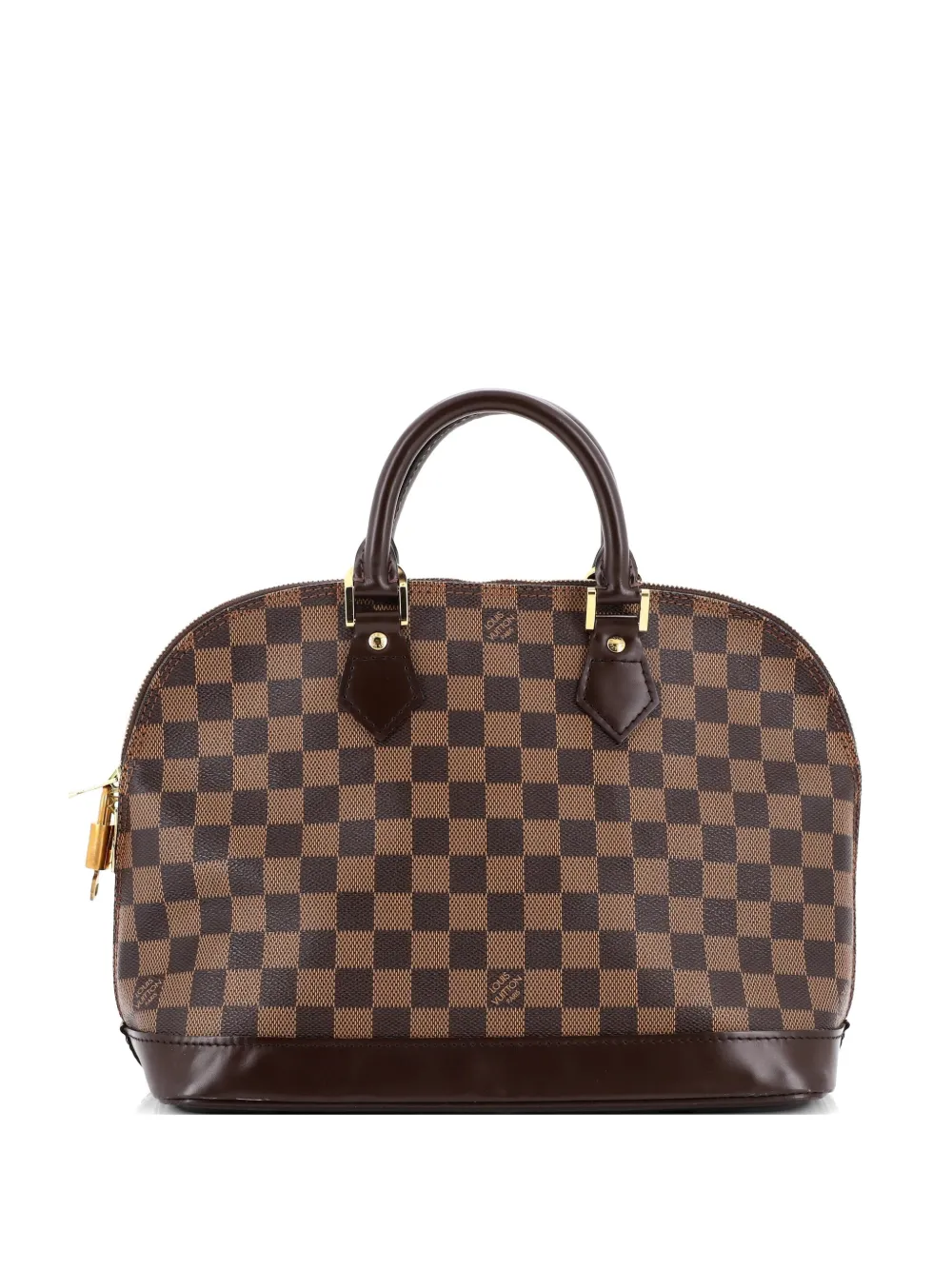 Louis Vuitton Vintage Alma Handtasche PM Damier Satchel-Tasche PM in Braun Damier-Leder