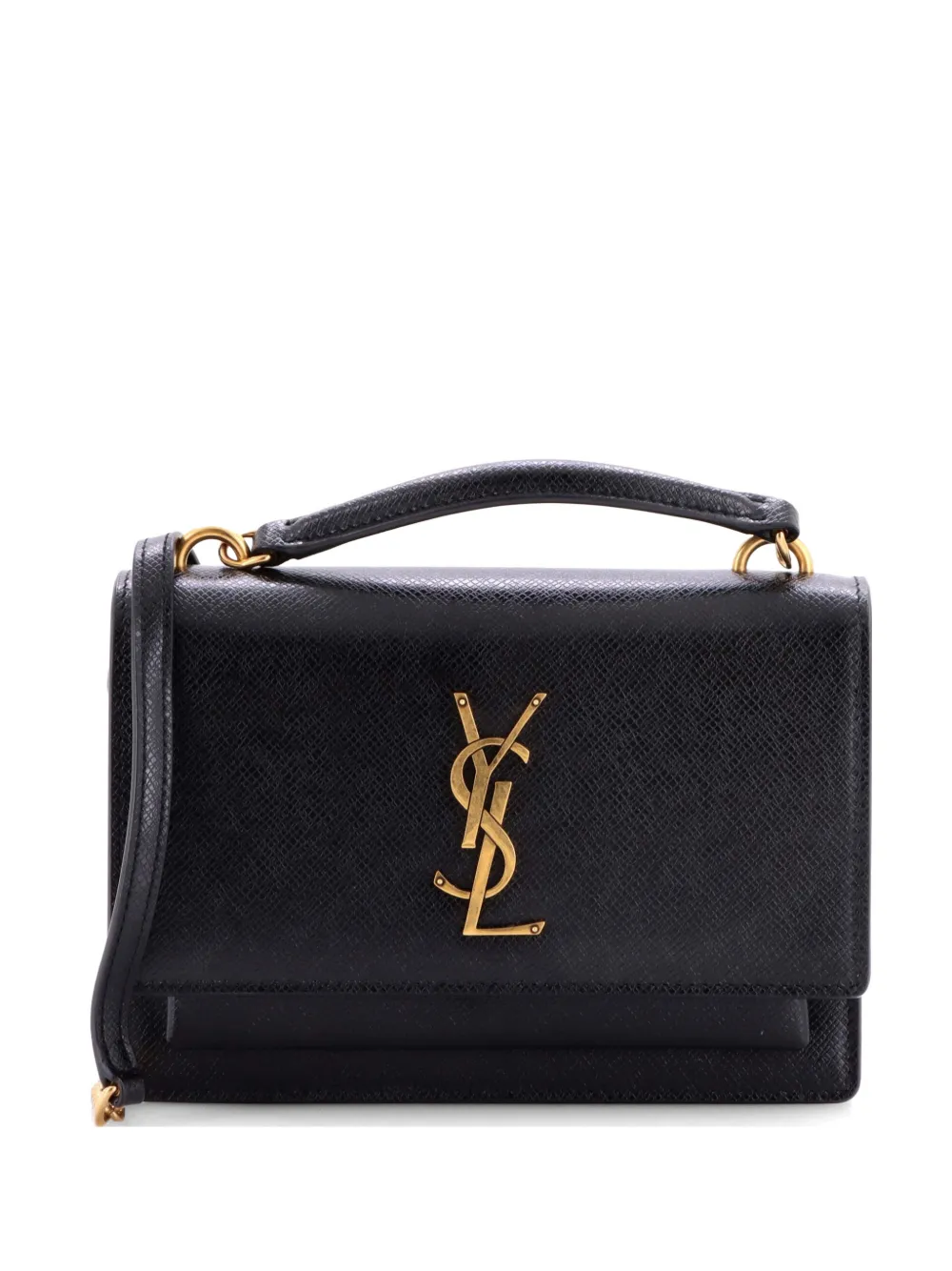 Saint Laurent Pre-Owned Sunset Top Handle Chain Wallet Leather crossbody bag - Nero