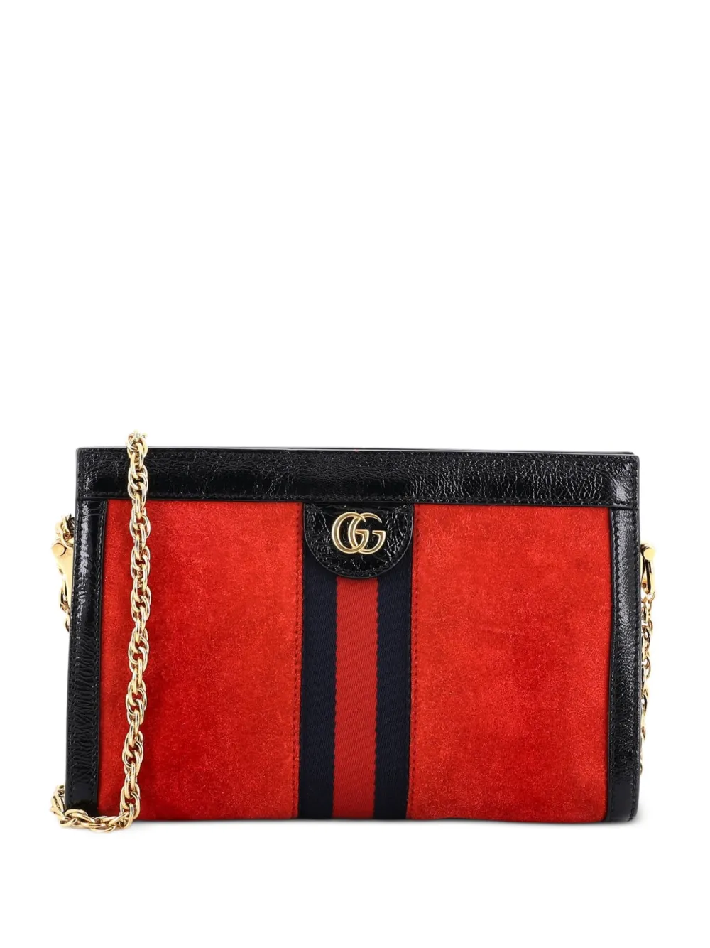 Gucci Pre-Owned Ophidia Chain Suede Small shoulder bag - Rosso