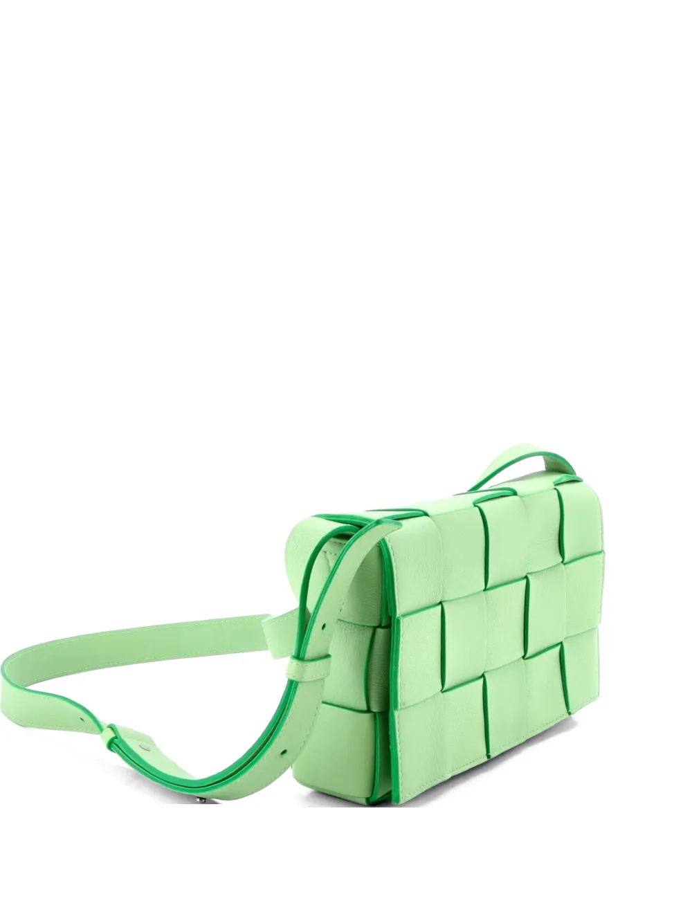 Bottega Veneta Pre-Owned Cassette Maxi Intrecciato Leather crossbody bag - Green