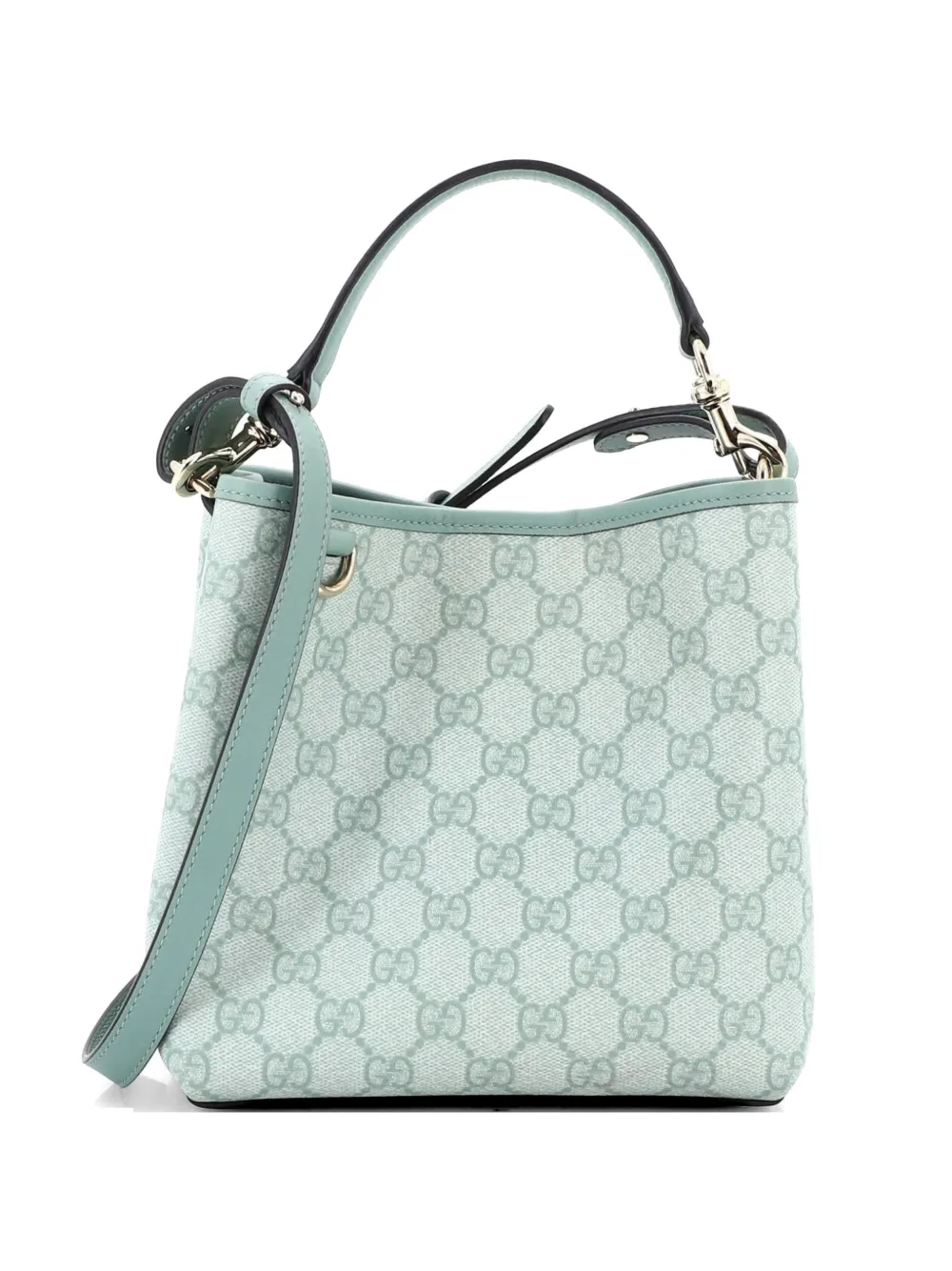 Gucci Pre-Owned GG Emblem GG Coated Canvas Small bucket bag - Verde