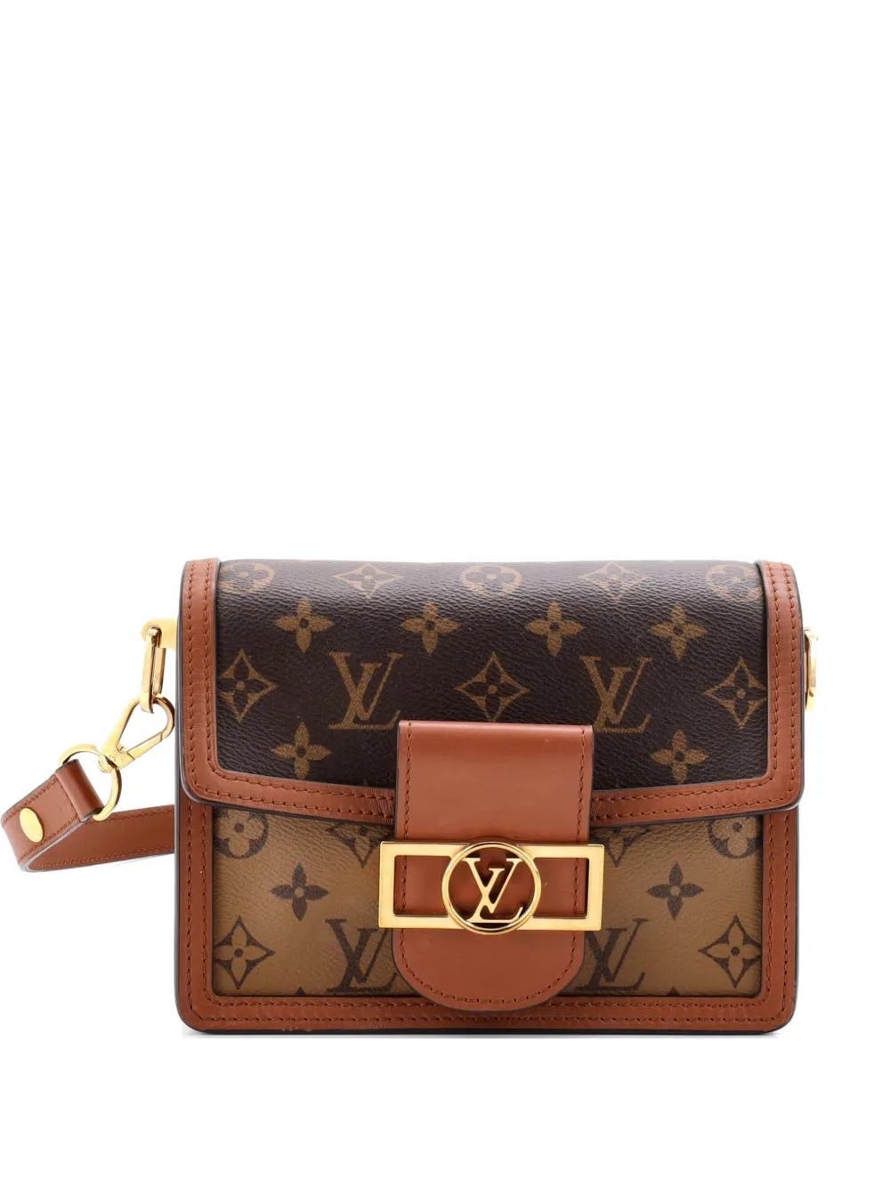Louis Vuitton Pre-Owned Dauphine Shoulder Bag Reverse Monogram Canvas Mini crossbody bag - Marrone