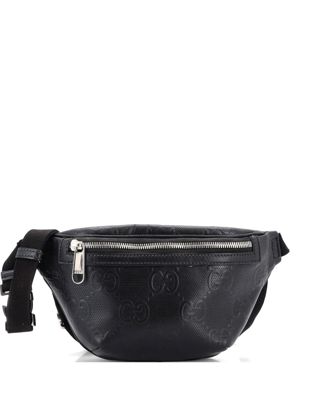 Gucci Pre-Owned GG Embossed Perforated Leather Small belt bag - Schwarz