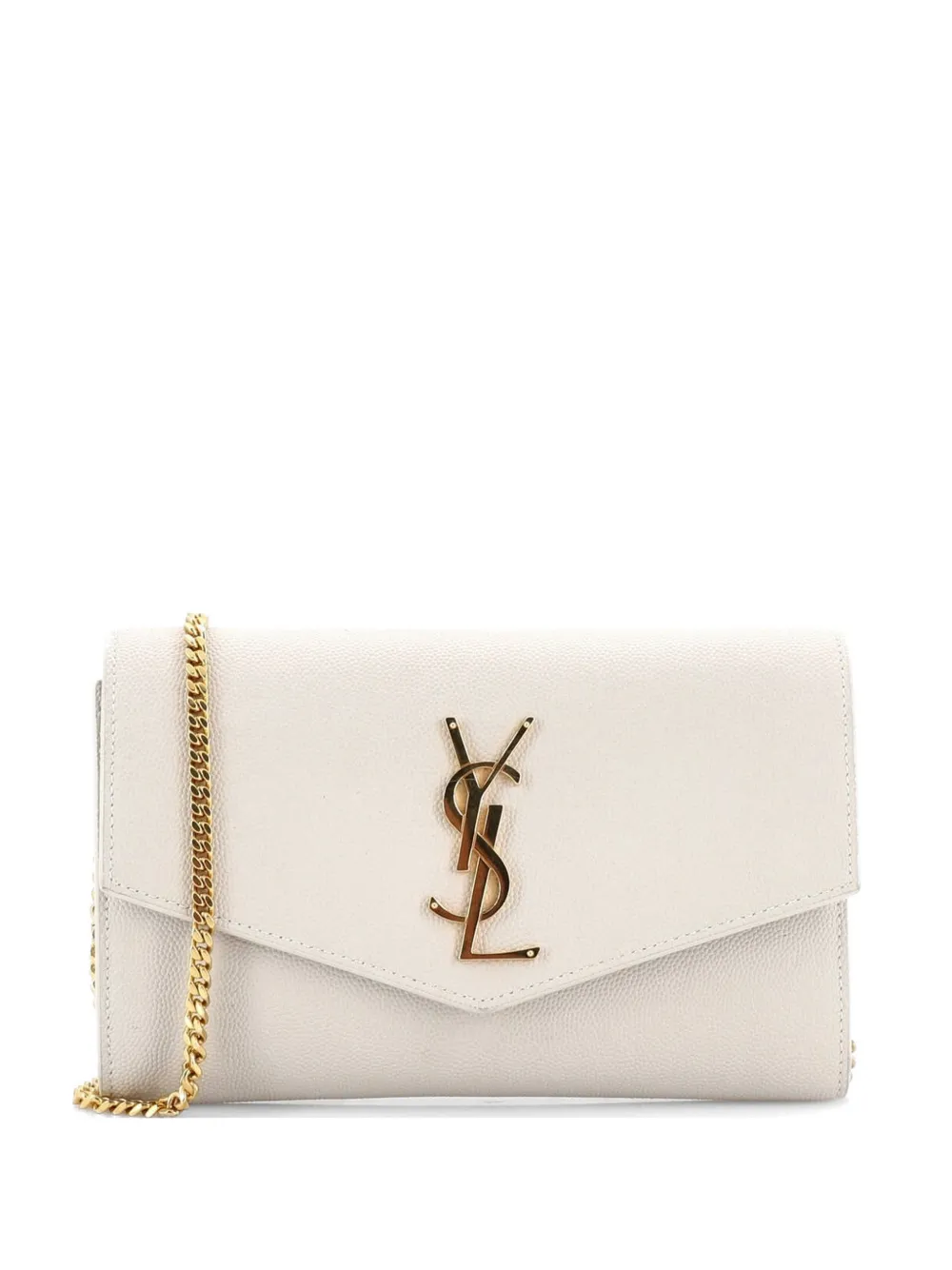 Saint Laurent Pre-Owned Uptown Chain Wallet Leather crossbody bag - Neutrals