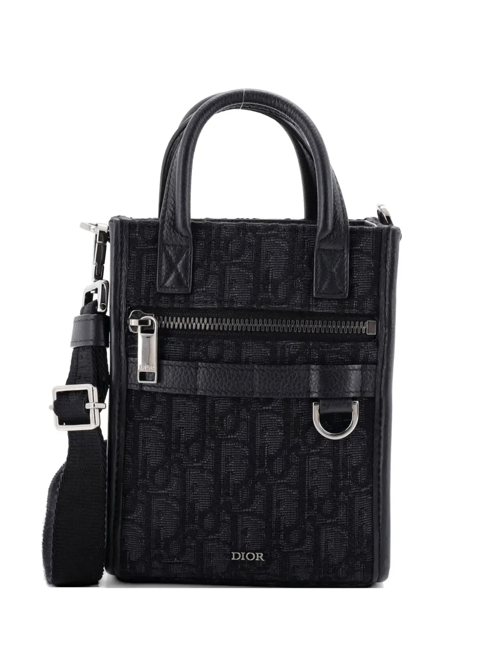 Christian Dior Pre-Owned Wendbare Safari North South Oblique Mini Tote Bag aus Canvas - Schwarz