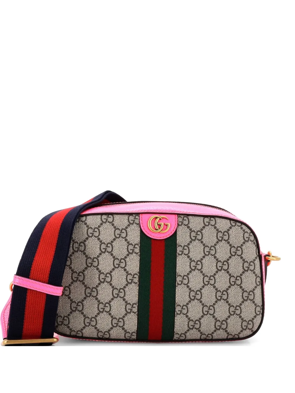 Gucci Pre-Owned Ophidia Convertible Camera Bag GG Coated Canvas with Leather Small shoulder bag - Marrone