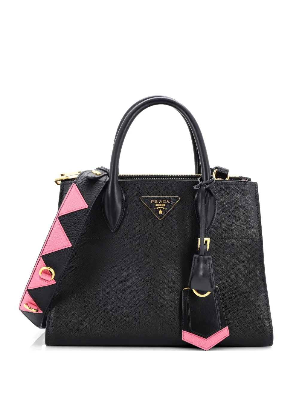 Prada Pre-Owned Paradigme Tote Saffiano Leather Medium satchel - Black