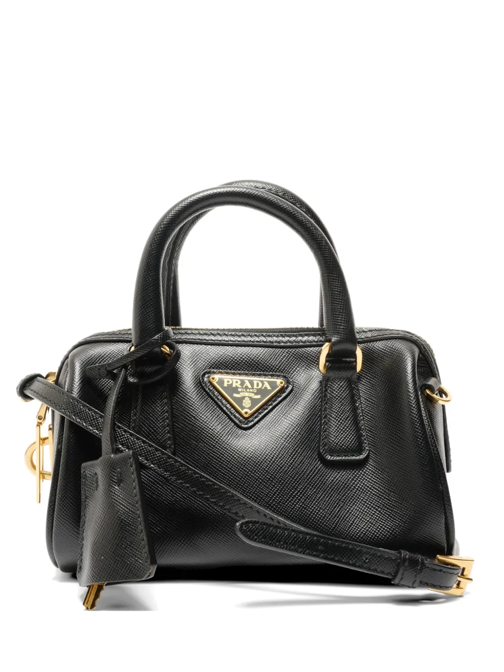 Prada Pre-Owned 2013-2015 Saffiano leather mini bag - Nero